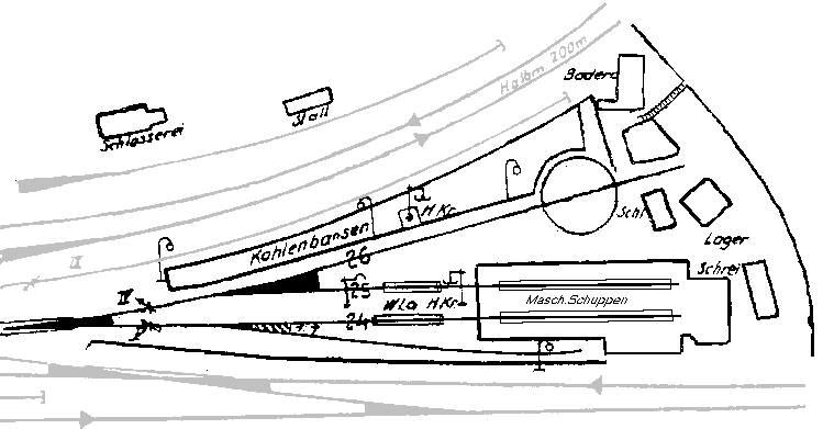 Das Bw in Ohligs um 1920